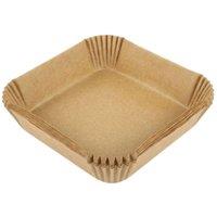 LOGIK LAFRSQPPR27 Air Fryer Disposable Square Paper Liners - Pack of 60, Brown