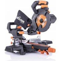 Evolution R185SMS+ 185 mm Sliding Mitre Saw - Black, Black