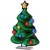 PREMIER Christmas Tree Infinity Mirror with Multicolour LEDs - 40 cm