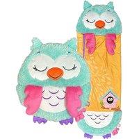HAPPY NAPPERS Owl 2-in-1 Plush Toy & Sleeping Bag - Large