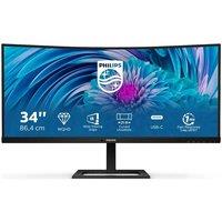 Philips 346E2CUAE/00 Wide Quad HD 34" Curved VA LCD Monitor - Black, Black