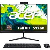 Acer Aspire C24-B 24 All-in-One PC - AMD Ryzen 3, 512 GB SSD, Black, Black