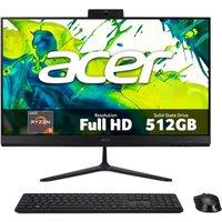 ACER Aspire C27-B 27" All-in-One Copilot PC - AMD Ryzen 5, 512 GB SSD, Black, Black