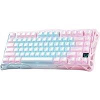 GRAVASTAR Mercury K1 Lite Wireless Mechanical Gaming Keyboard - Aurora Mist, Pink,Blue