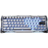 GRAVASTAR Mercury V60 Pro Mechanical Gaming Keyboard - Chrome Silver, Deluxe Edition, Silver/Grey