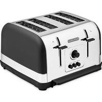 MORPHY RICHARDS Venture 240131 4-Slice Toaster - Black, Black,Silver/Grey