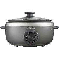 MORPHY RICHARDS 460022 Sear & Stew Slow Cooker - Grey, Silver/Grey