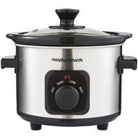 MORPHY RICHARDS 460300 Slow Cooker - Black & Silver, Black,Silver/Grey