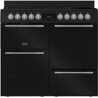HOTPOINT RH100FA21BB 100 cm Dual Fuel Range Cooker - Black, Silver/Grey,Black