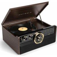 Victrola Empire VTA-270B Belt Drive Bluetooth Turntable - Brown, Black & Gold, Gold,Brown,Black