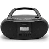 ROBERTS ORTUS4BK Portable DAB Bluetooth Clock Radio Black, Black