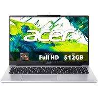 ACER Aspire Lite 15.6 Laptop - AMD Ryzen 7, 512 GB SSD, Silver, Silver/Grey