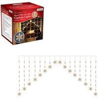 CHRISTMAS WORKSHOP Inverted V Snowflake Curtain Light - Warm White