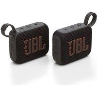 JBL Go 4 Duo Portable Bluetooth Speaker Bundle - Black, Black