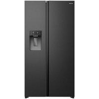 HISENSE PureFlat RS5P528STFE American-Style Smart Fridge Freezer - Black Stainless Steel, Stainless Steel