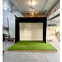 SPORTSCREEN Vanish 9 Retractable Golf Simulator Enclosure - Grey and Black, Silver/Grey,Black