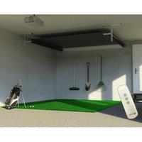 SPORTSCREEN Vanish 11 Retractable Golf Simulator Enclosure - Grey and Black, Silver/Grey,Black