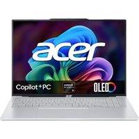 ACER Swift Air 16 16" Laptop, Copilot PC - AMD Ryzen AI 5, 512 GB SSD, Silver, Silver/Grey