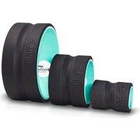 CHIRP Wheel Stretcher & Massager - Pack of 3 (4", 6", 10"), Black