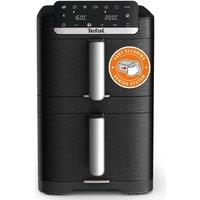 TEFAL Ingenio Dual Stack 10L Air Fryer - Black, Black