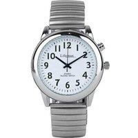 LIFEMAX 407GB Talking Atomic Wristwatch - Silver, Silver/Grey