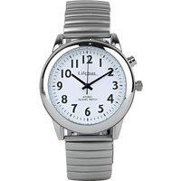 LIFEMAX 407LB Talking Atomic Wristwatch - Silver, Silver/Grey