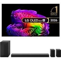 Lg G6 97" OLED AI 4K HDR Smart TV & US70TR 5.1.1 Wireless Sound Bar Bundle, Silver/Grey