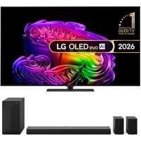 65 Lg G6 OLED AI 4K HDR Smart TV 2026 (Stand Version) - OLED65G66LS & US70TR 5.1.1 Wireless Sound Bar with Dolby Atmos Bundle, Silver/Grey
