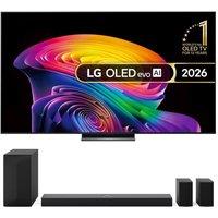 80"-84" Lg C6 83" OLED AI 4K HDR Smart TV 2026 (OLED83C64LA) & US70TR 5.1.1 Wireless Sound Bar with Dolby Atmos Bundle, Silver/Grey