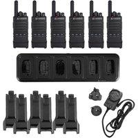 COBRA PX650 Walkie Talkies - Black, Pack of 6, Black