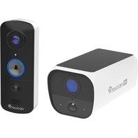 TOUCAN S5 2K Quad HD Wireless Security Camera & V3 Video Doorbell & Chime Bundle, White