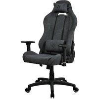 AROZZI Torretta Soft Fabric Gaming Chair - Dark Grey, Silver/Grey