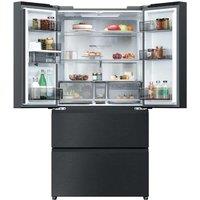 HAIER SpaceFit Series 5 HFKR5718DNGB American-Style Smart Fridge Freezer - Obsidian Black, Black