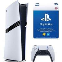Sony PlayStation 5 Pro & Gift Card Bundle, White