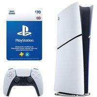 Sony PlayStation 5 Digital Edition & Gift Card &pound;70 Bundle, White