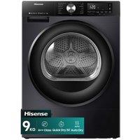 HISENSE 3S Series DH3S902BBCC WiFi-enabled 9 kg Heat Pump Tumble Dryer - Black, Black
