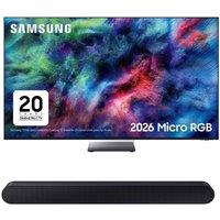 85" Samsung R85H Micro RGB 4K Smart AI TV 2026 & HW-S60D/XU 5.0 All-in-One Sound Bar Bundle, Black
