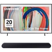 65 Samsung The Frame QLED 4K Art Mode Smart AI TV & HW-S60D/XU 5.0 All-in-One Sound Bar Bundle, Black
