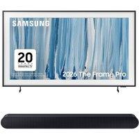 65" Samsung The Frame Pro (2026) Neo QLED 4K Art Mode Smart AI TV & HW-S60D/XU 5.0 All-in-One Sound Bar Bundle, Black