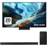 65" Samsung S90H OLED Glare Free 4K Vision AI Smart TV 2026 & HW-Q600H/XU 3.1.2 Wireless Sound Bar with Dolby Atmos Bundle, Black