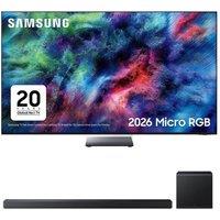 75" Samsung R95H Micro RGB 4K Smart AI TV 2026 & HW-QS700F/XU 3.1.2 Wireless Sound Bar with Dolby Atmos & DTS Virtual:X Bundle, Black