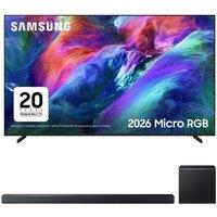 85" Samsung R95H Micro RGB 4K Smart AI TV 2026 & HW-QS700F/XU 3.1.2 Wireless Sound Bar with Dolby Atmos & DTS Virtual:X Bundle, Black