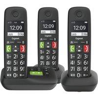 Gigaset E290A Cordless Phone - Tripple Handsets, Black, Black