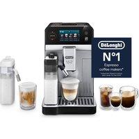 DELONGHI (DLI) Eletta Ultra CAM460.85.MB Smart Bean to Cup Coffee Machine Silver & Black, Black,Silver/Grey