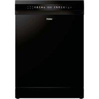 HAIER XF 6C4F1B-80 Full-size WiFi-enabled Dishwasher - Black Steel, Black