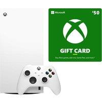 Microsoft XBOX Series X Digital Edition & Gift Card - &pound;50 Bundle, Black