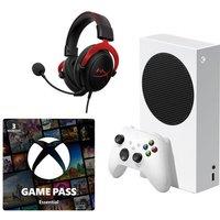 Microsoft XBOX Series S 512 GB SSD, Game Pass Essential & HYPERX Cloud II Pro 7.1 Gaming Headset Bundle, White