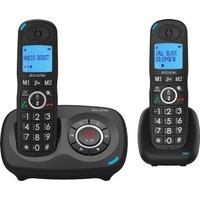 ALCATEL XL595B Voice Duo Cordless Phone - Twin Handsets, Black, Black
