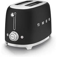 SMEG 50's Style TSF01BLMUK 2-Slice Toaster - Matte Black, Black