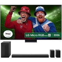 Lg 86MRGB96B6B Micro RGB AI 4K HDR Smart TV & US70TR 5.1.1 Wireless Sound Bar Bundle, Silver/Grey